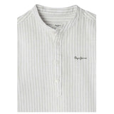 Pepe Jeans Camicia Manica Lunga Collo Coreano Fantasia A Righe per Bambino PB302705 PANNA PEPE JEANS 