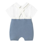 Mayoral Completo 2 Pezzi T-Shirt-Pagliaccetto per Neonato 1607X BIANCO/AZZURRO MAYORAL 