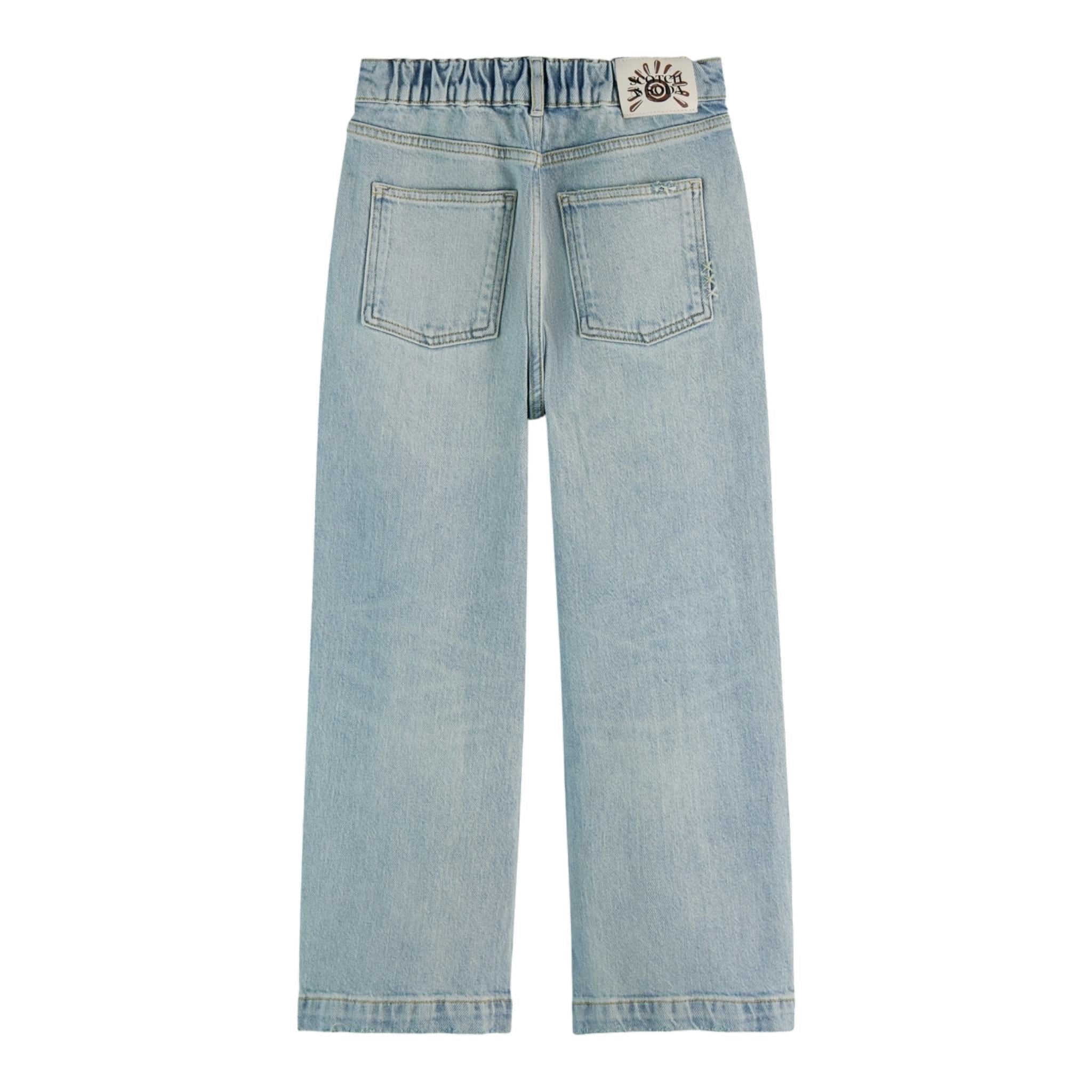 Scotch & Shrunk Jeans Modello A Palazzo Tinta Unita per Bambina 179314 AZZURRO SCOTCH & SHRUNK 