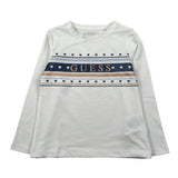 Guess Shirt Girocollo Tinta Unita con Logo per Neonata K5RI04K6YW4 BIANCO GUESS 