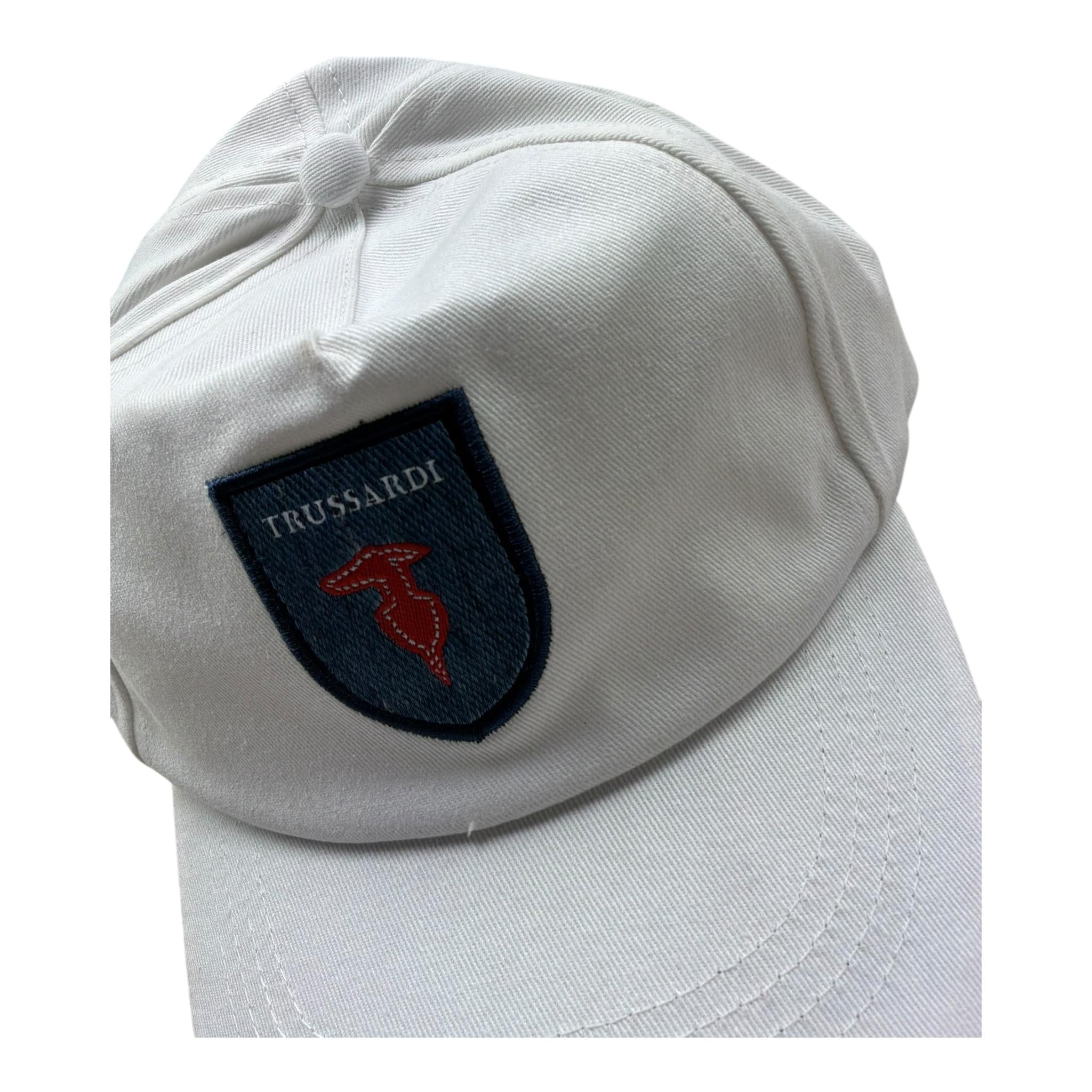 Trussardi Cappello Modello Berretto Tinta Unita con Stampa per Bambino TBP26165BT BIANCO TRUSSARDI 