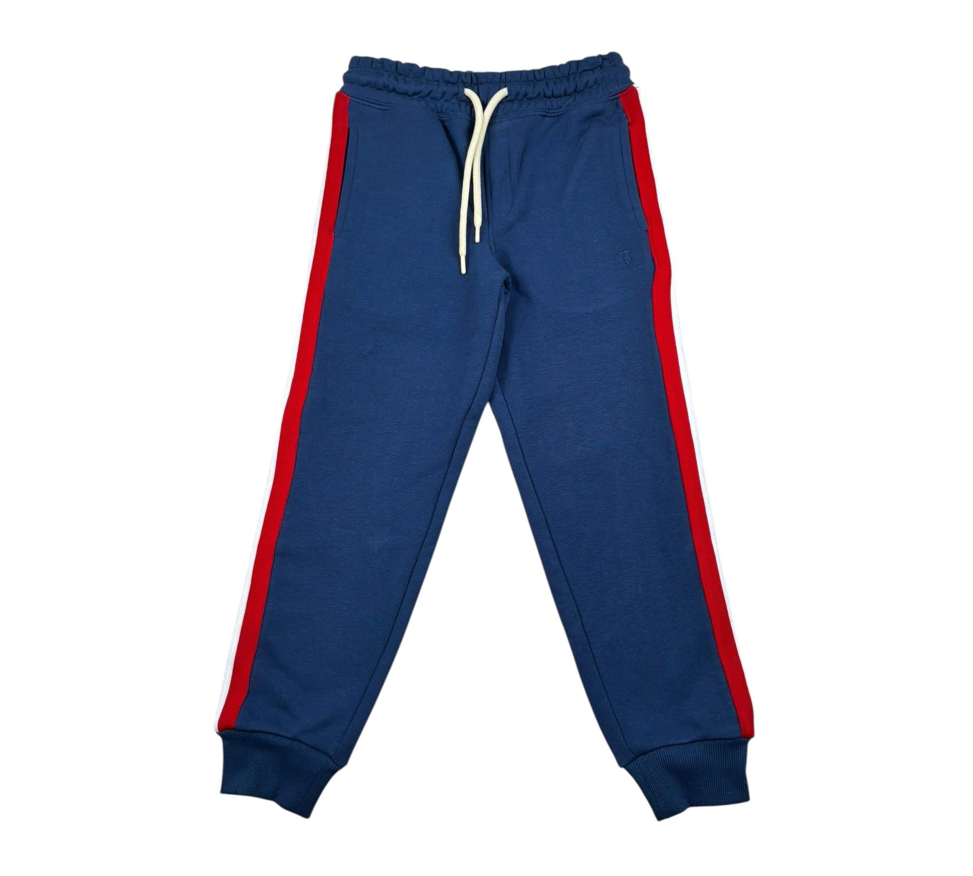 Trussardi Pantalone Tuta Tinta Unita con Profili In Contrasto per Bambino TBP26054PA BLU TRUSSARDI 