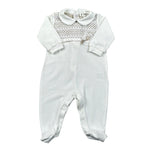 Lalalu' Tutina Tinta Unita Traforata per Neonata TJL11P BIANCO LALALU' 