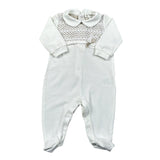 Lalalu' Tutina Tinta Unita Traforata per Neonata TJL11P BIANCO LALALU' 