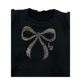 LIU JO felpa chiusa girocollo tnta unita con brillantini Nero per Bambina KF4108XX NERO LIU JO 