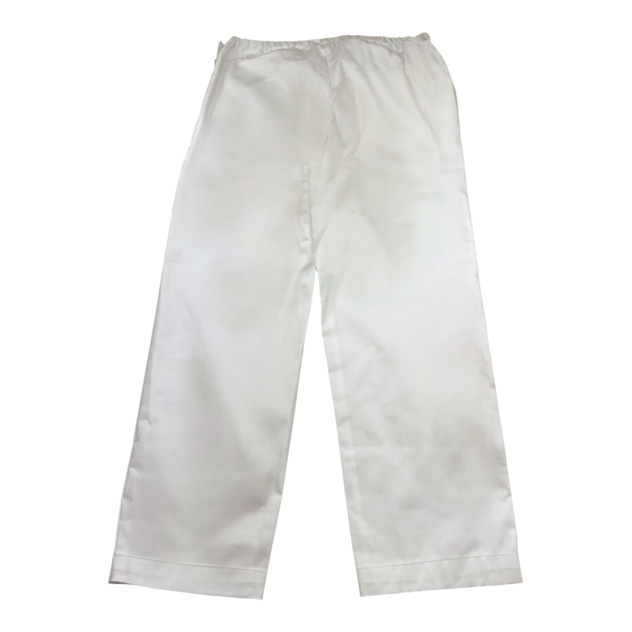 Met Pantalone Tinta Unita con Elastico In Vita per Bambina ME170 BIANCO MET 