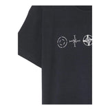 Stone Island T-Shirt Girocollo Tinta Unita con Logo per Neonato K1S162100010N BLU STONE ISLAND 