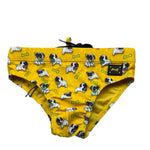 F**K Costume Modello Slip Tinta Unita con Stampa per Bambino FJ244050X15 GIALLO F**K 