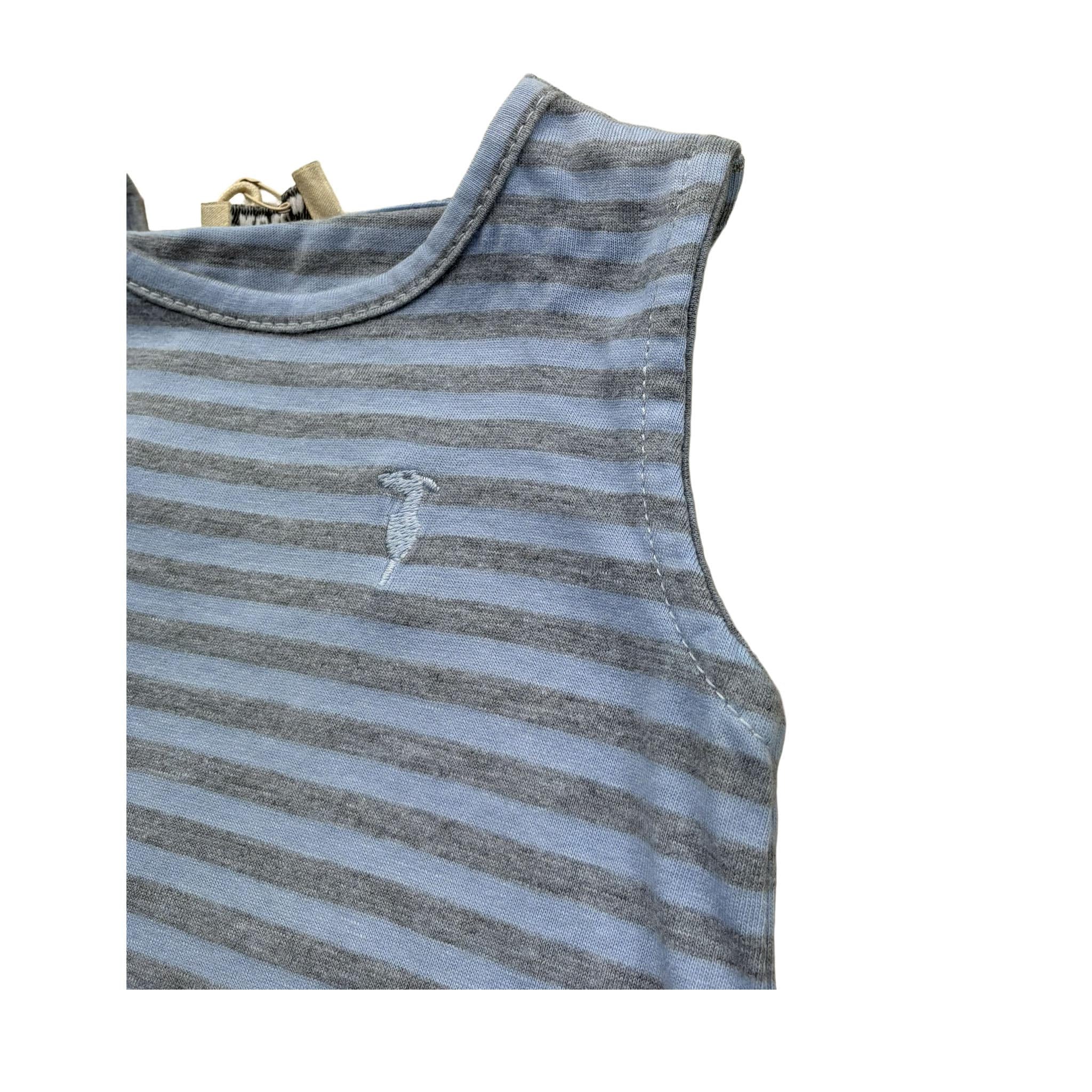 Trussardi Canotta Fantasia A Righe per Neonato TIP26111CNO AZZURRO TRUSSARDI 