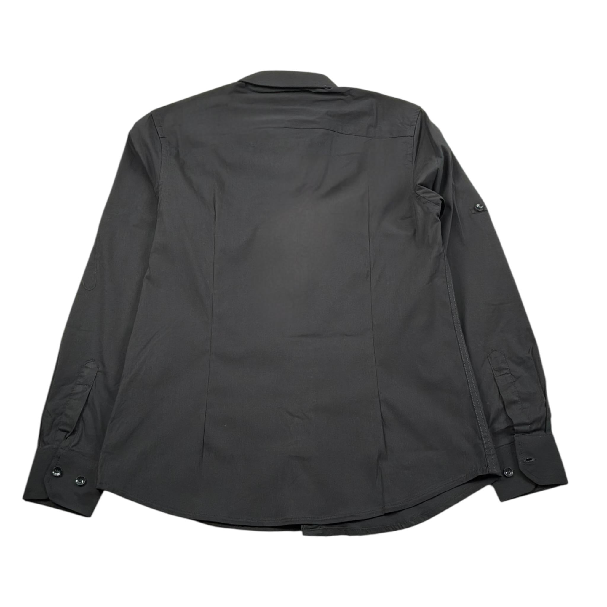 Over-D Camicia Tinta Unita Manica Lunga per Bambino OK248CM NERO OVER-D 