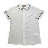 Little Bear Camicia Tinta Unita con Profili In Contrasto per Neonato 8211N BIANCO/BLU LITTLE BEAR 