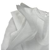 M+E' T-Shirt Girocollo Tinta Unita con Tulle per Neonata UE1768NX BIANCO M+E' 