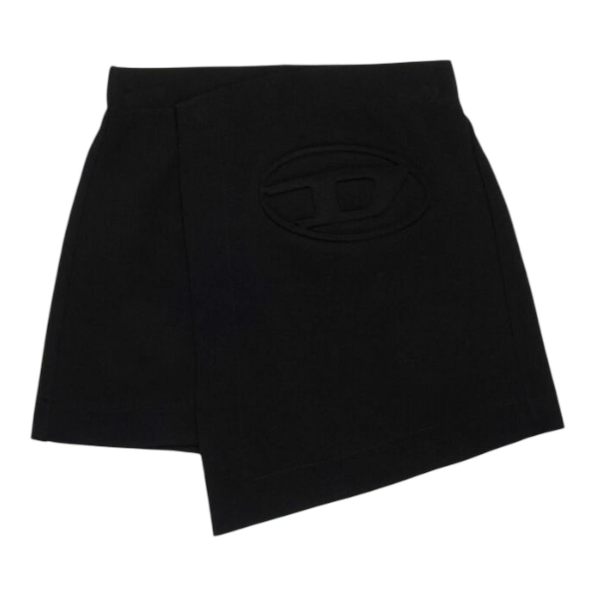 Diesel Gonna Tinta Unita con Elastico In Vita per Bambina J02195 NERO DIESEL 