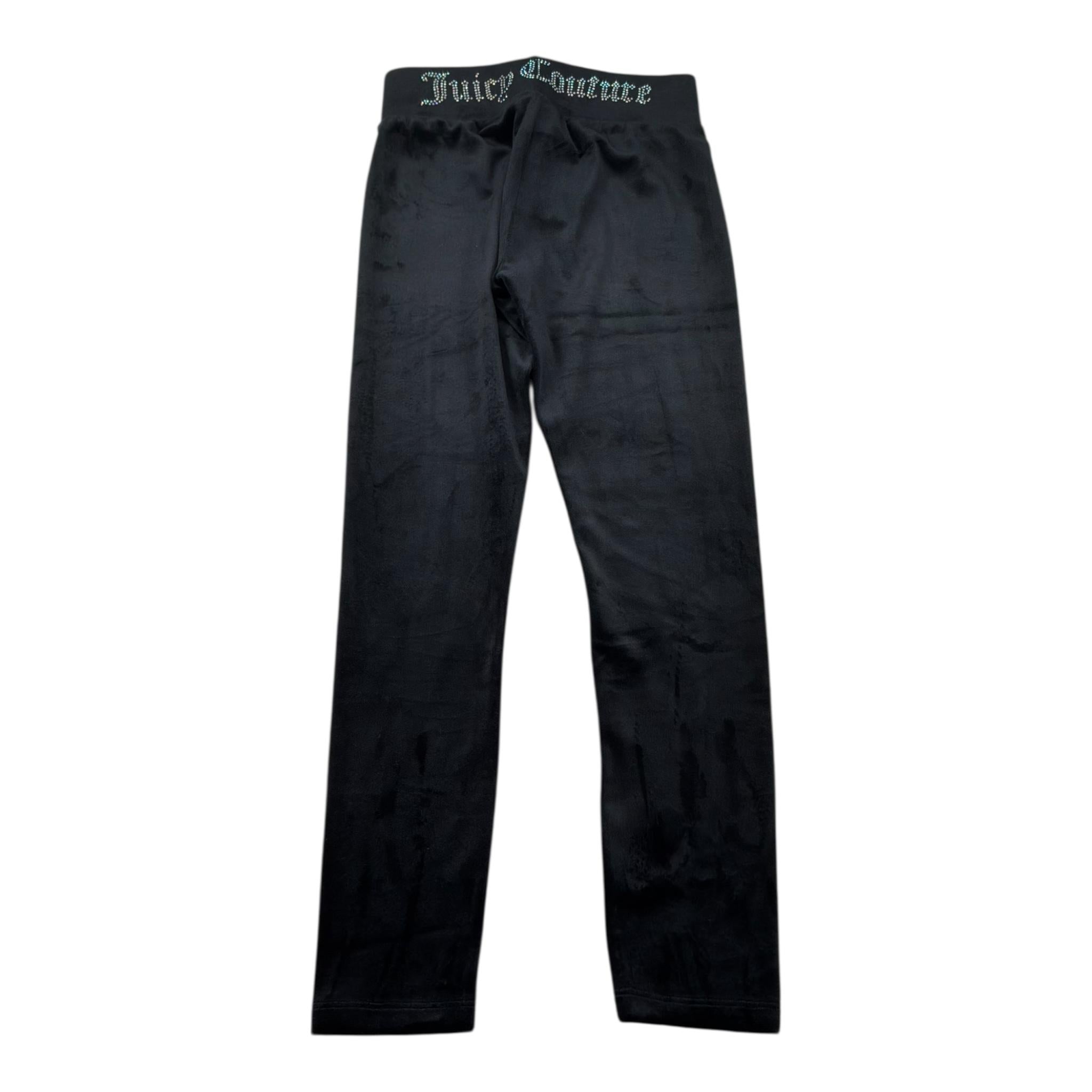 Juicy Couture Leggins In Velluto Tinta Unita per Bambina JBX6506 NERO JUICY COUTURE 