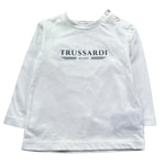 Trussardi Shirt Girocollo Tinta Unita con Logo per Neonato TIP2606TS BIANCO TRUSSARDI 