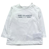 Trussardi Shirt Girocollo Tinta Unita con Logo per Neonato TIP2606TS BIANCO TRUSSARDI 