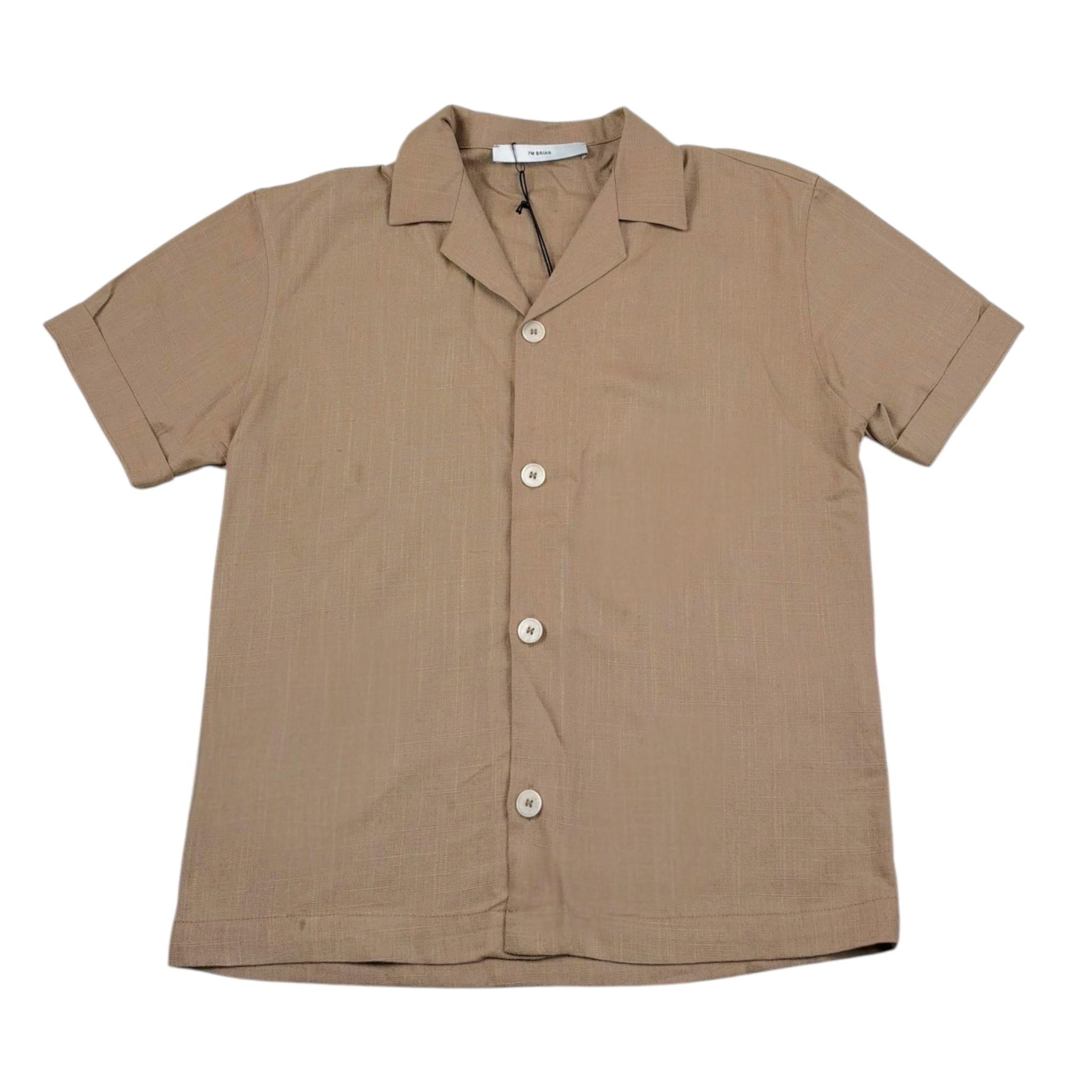 I'M Brian Camicia Mezza Manica Tinta Unita per Bambino CA3283JX BEIGE I'M BRIAN 