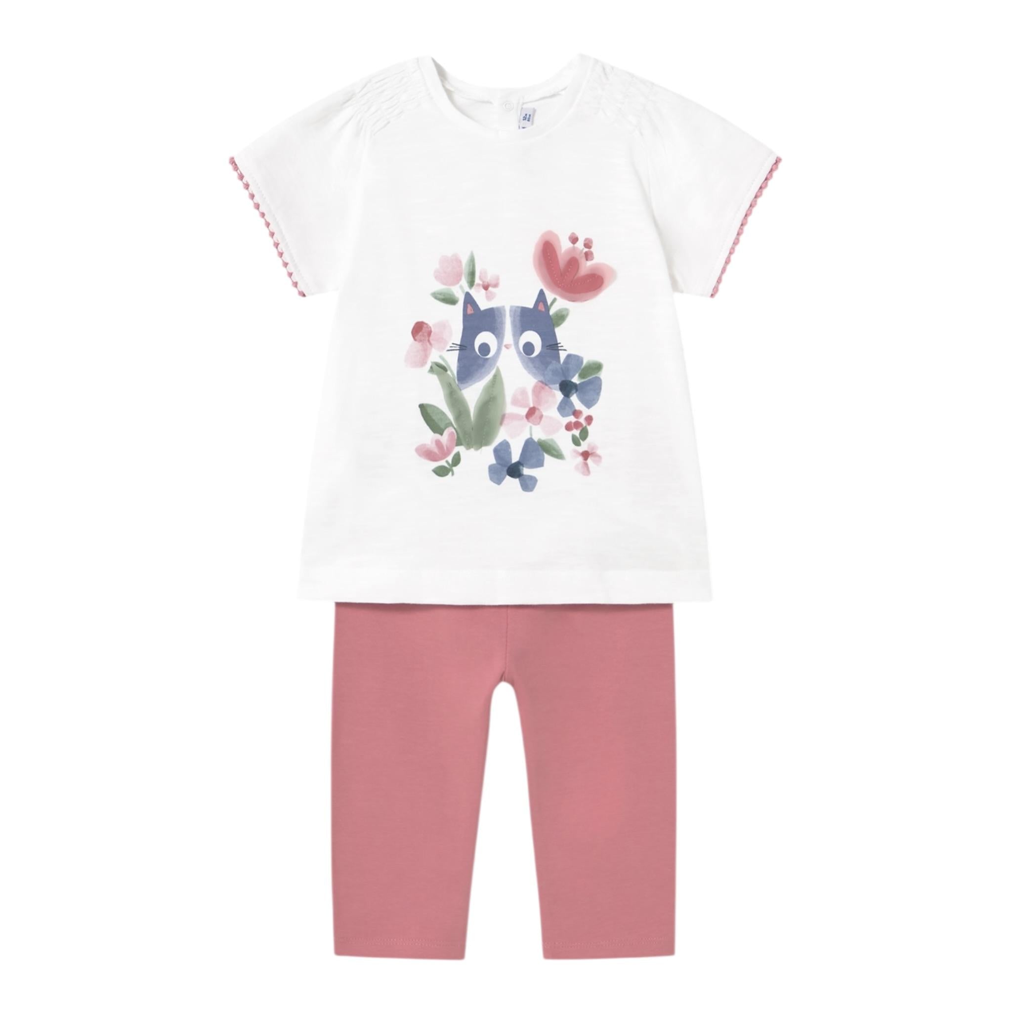 Mayoral Completo 2 Pezzi T-Shirt-Leggins per Neonata 173669 BIANCO MAYORAL 