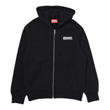 Diesel Felpa Tinta Unita con Zip E Cappuccio per Bambino J02039 NERO DIESEL 