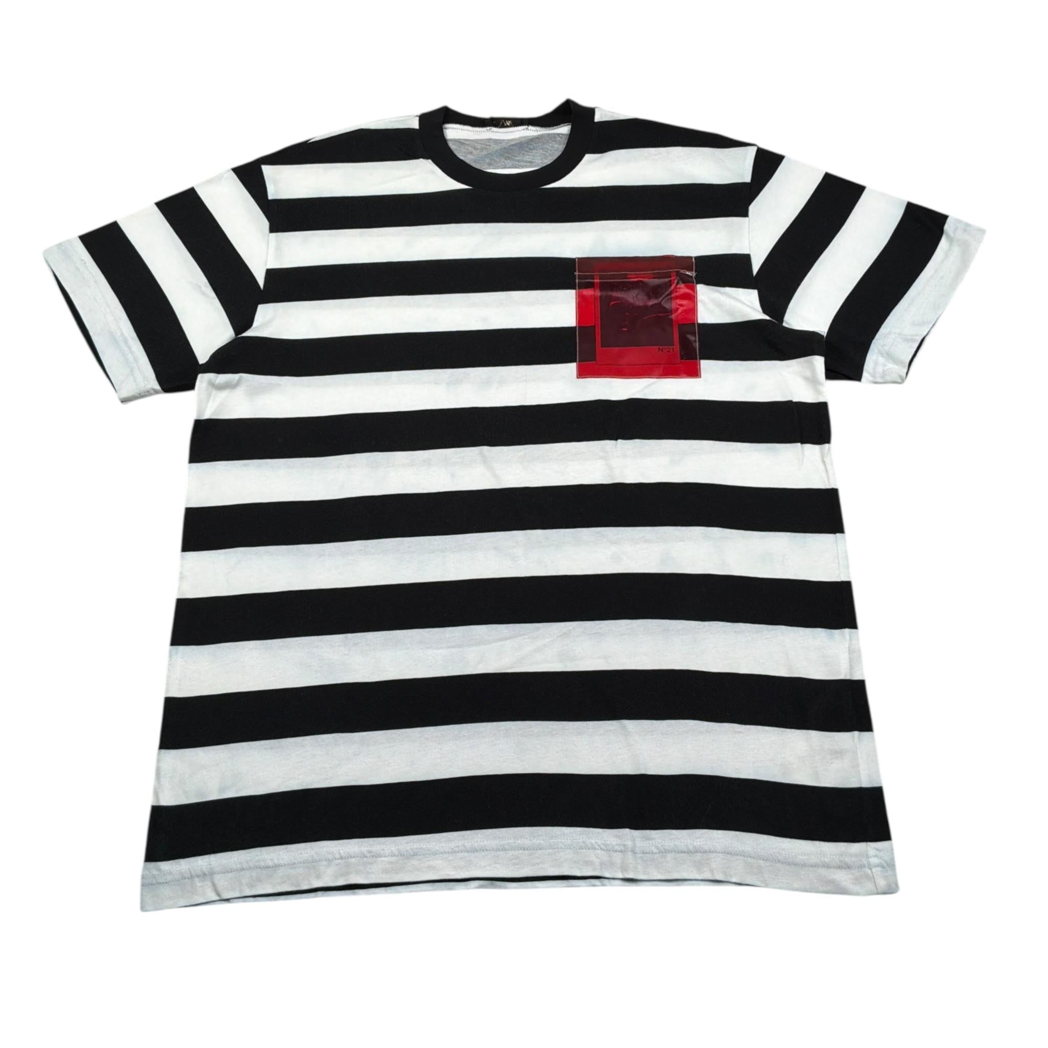 N°21 T-Shirt Fantasia A Righe Bianco/Nero per Bambino N21499 BIANCO/NERO N°21 