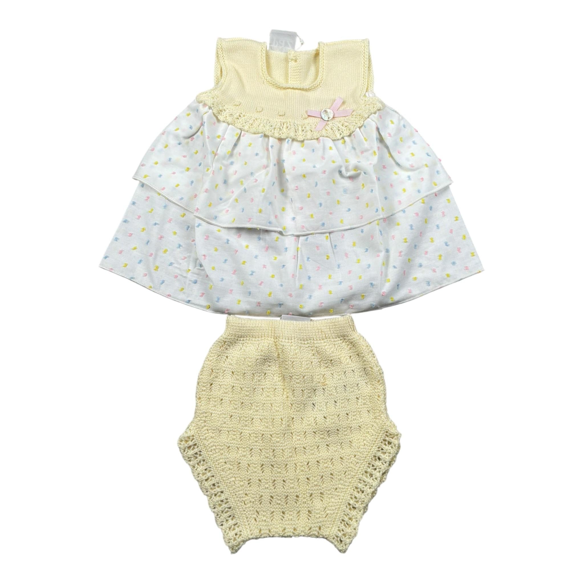 Paz Rodriguez Completo 2 Pezzi Camicia-Coulotte per Neonata 027122294 BIANCO/GIALLO PAZ RODRIGUEZ 