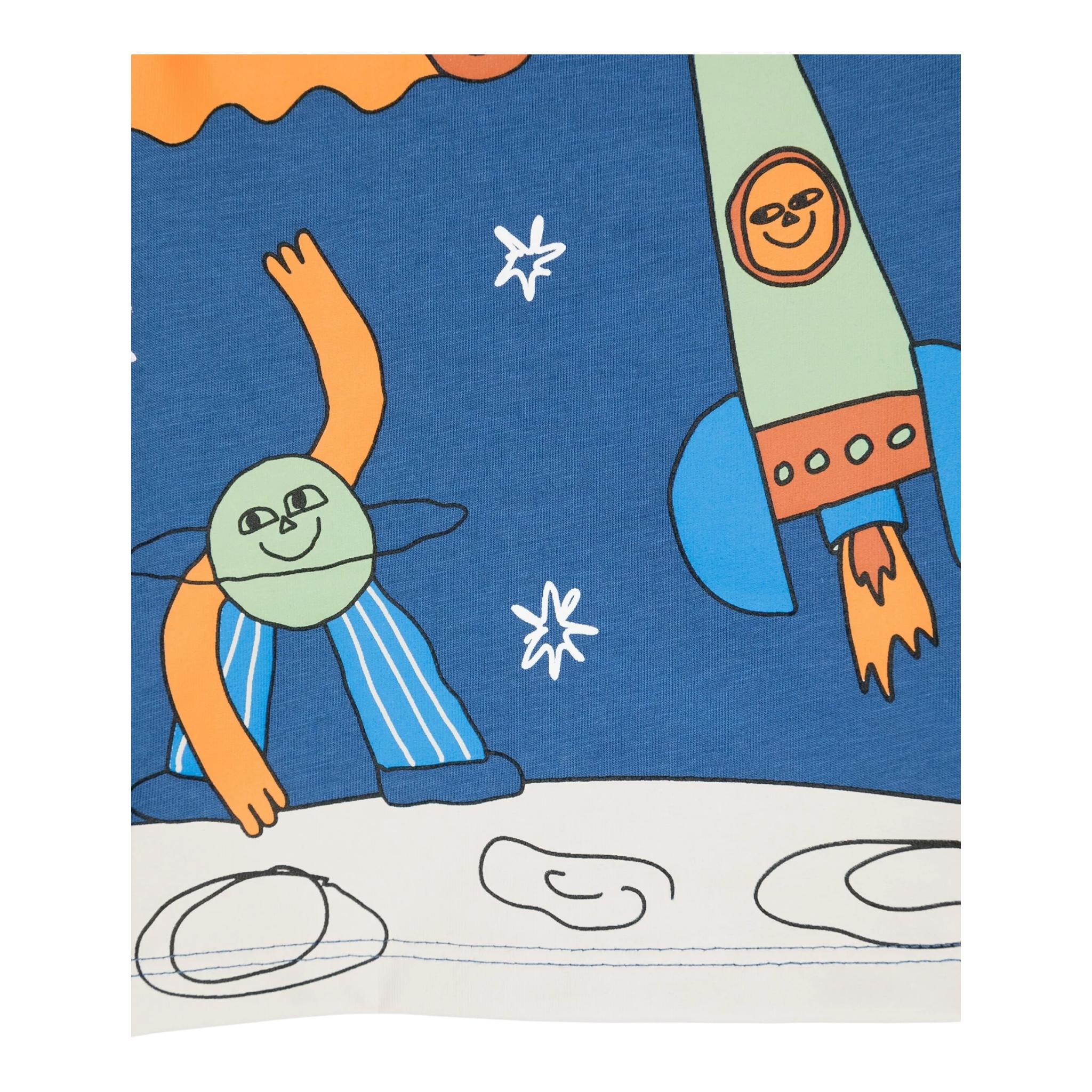 STELLA McCARTNEY shirt girocollo tinta unita con stampa in contrasto Blu per Neonato TV8500 BLU STELLA McCARTNEY 