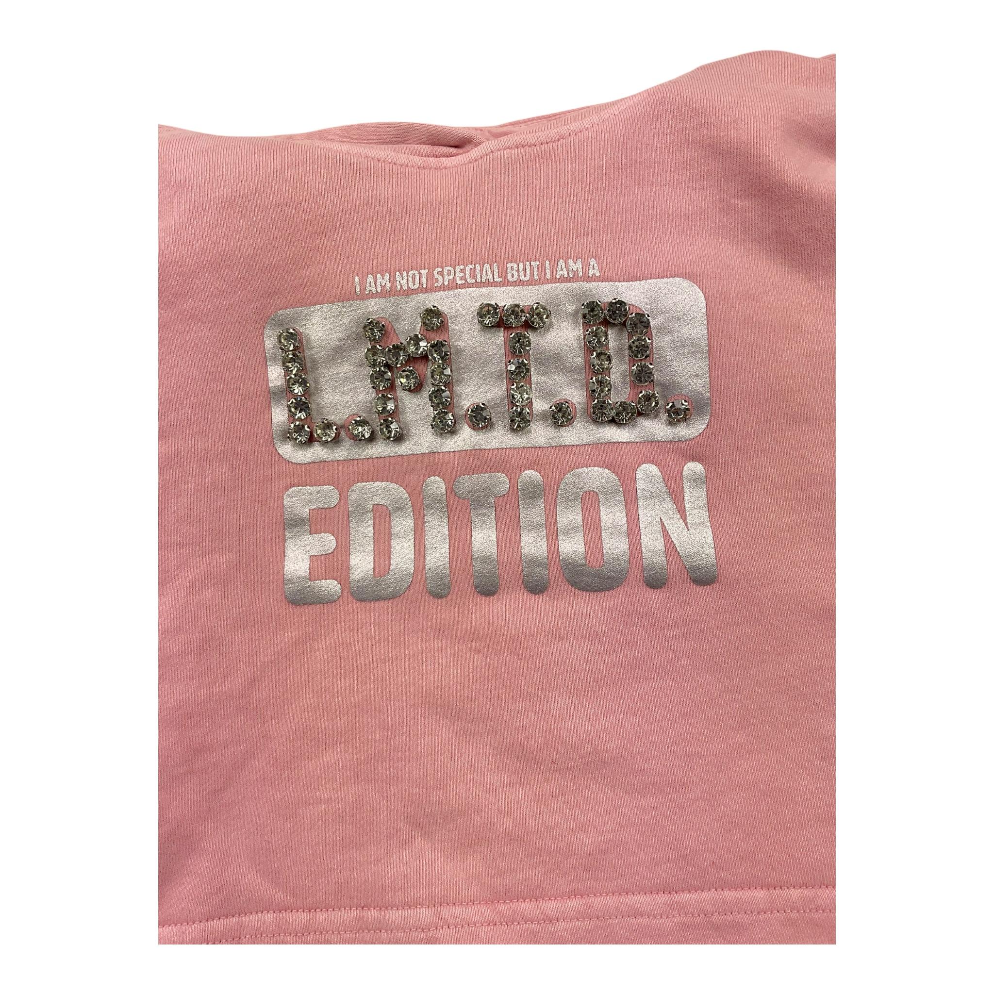 TO be too felpa tinta unita con cappuccio e applicazioni Rosa per Bambina TFBF24W631 ROSA TO be too 