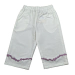 Ilfarobimbi Pantalone A Palazzo Tinta Unita per Bambina IFB400404 BIANCO ILFAROBIMBI 