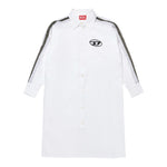 DIESEL abito modello camicia tinta unita con logo Bianco per Bambina J01939 BIANCO DIESEL 