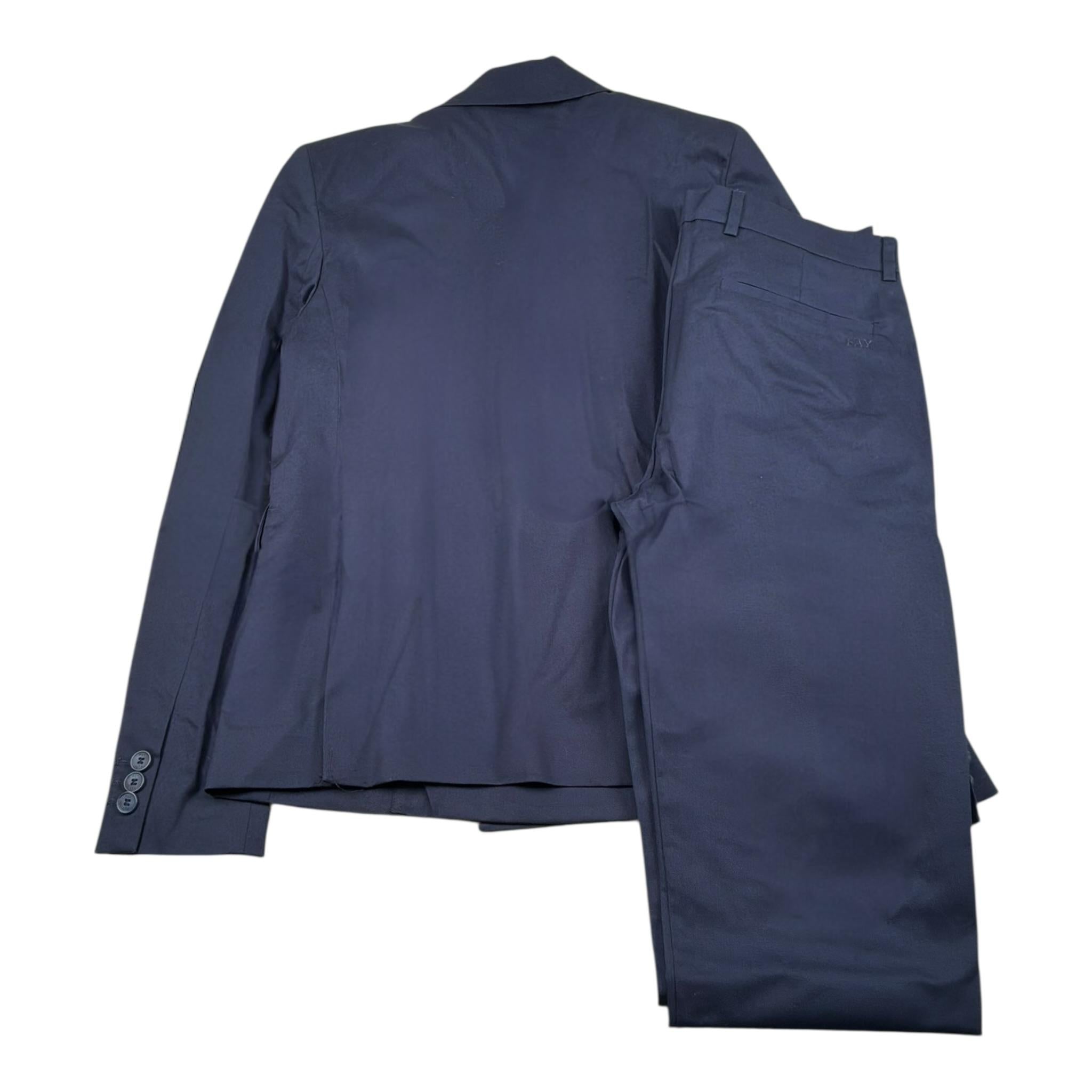 Fay Completo 2 Pezzi Giacca-Pantalone Tinta Unita per Bambino FU3P40 BLU FAY 