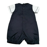 Aletta Pagliaccetto Bicolore con Papillion per Neonato MA22030 BIANCO/BLU ALETTA 