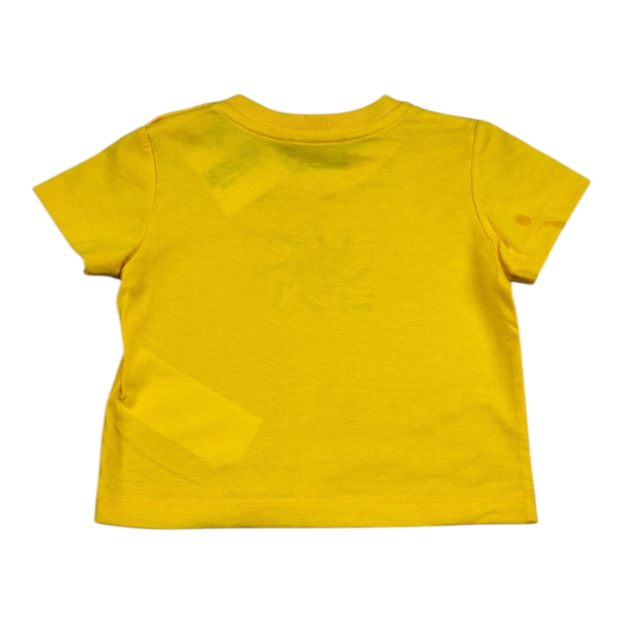Moschino T-Shirt Girocollo Tinta Unita con Stampa per Neonata MXM047 GIALLO MOSCHINO 