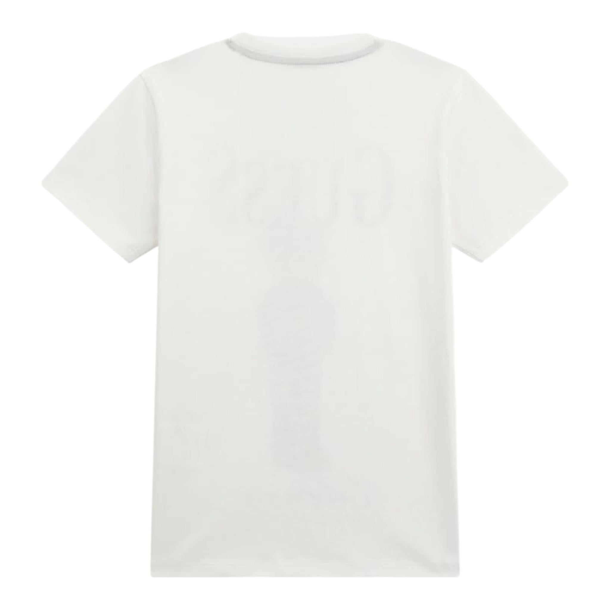 Guess T-Shirt Girocollo Tinta Unita con Stampa per Bambino L5RI17K8HM4 BIANCO GUESS 