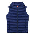 Save The Duck Giubbino Tinta Unita Modello Smanicato con Zip per Bambino J80649X BLU SAVE THE DUCK 