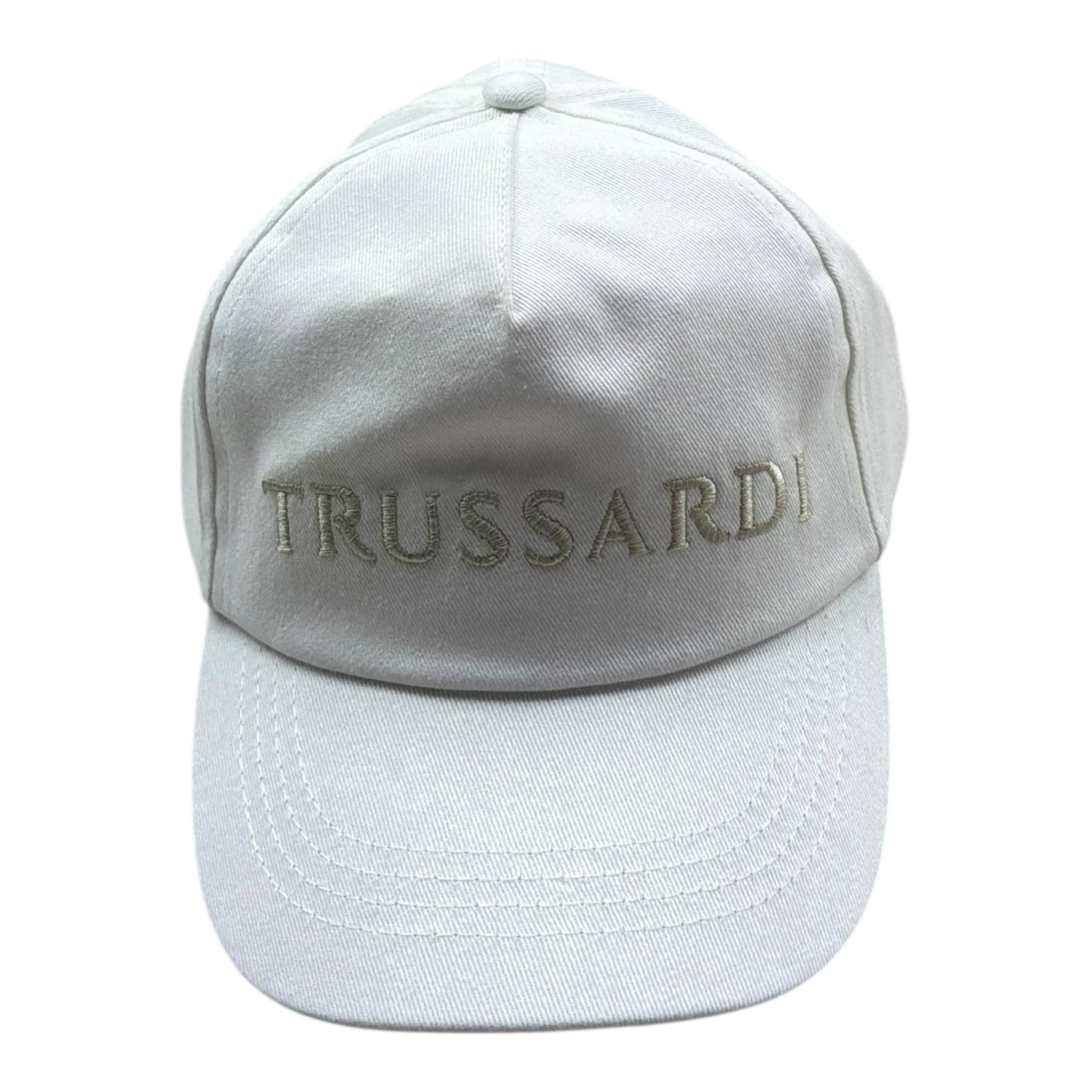Trussardi Cappello Modello Berretto Tinta Unita con Stampa per Bambina TGP26050BT BIANCO TRUSSARDI 