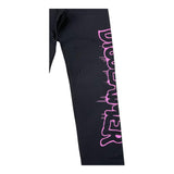 DISCLAIMER leggins tinta unita con stampa logo Nero per Bambina 24IDK58314 NERO DISCLAIMER 