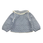 LOUISE MISHA giacca tinta unita con bottoni e ricami Azzurro per Bambina GRIW24JO242 AZZURRO LOUISE MISHA 