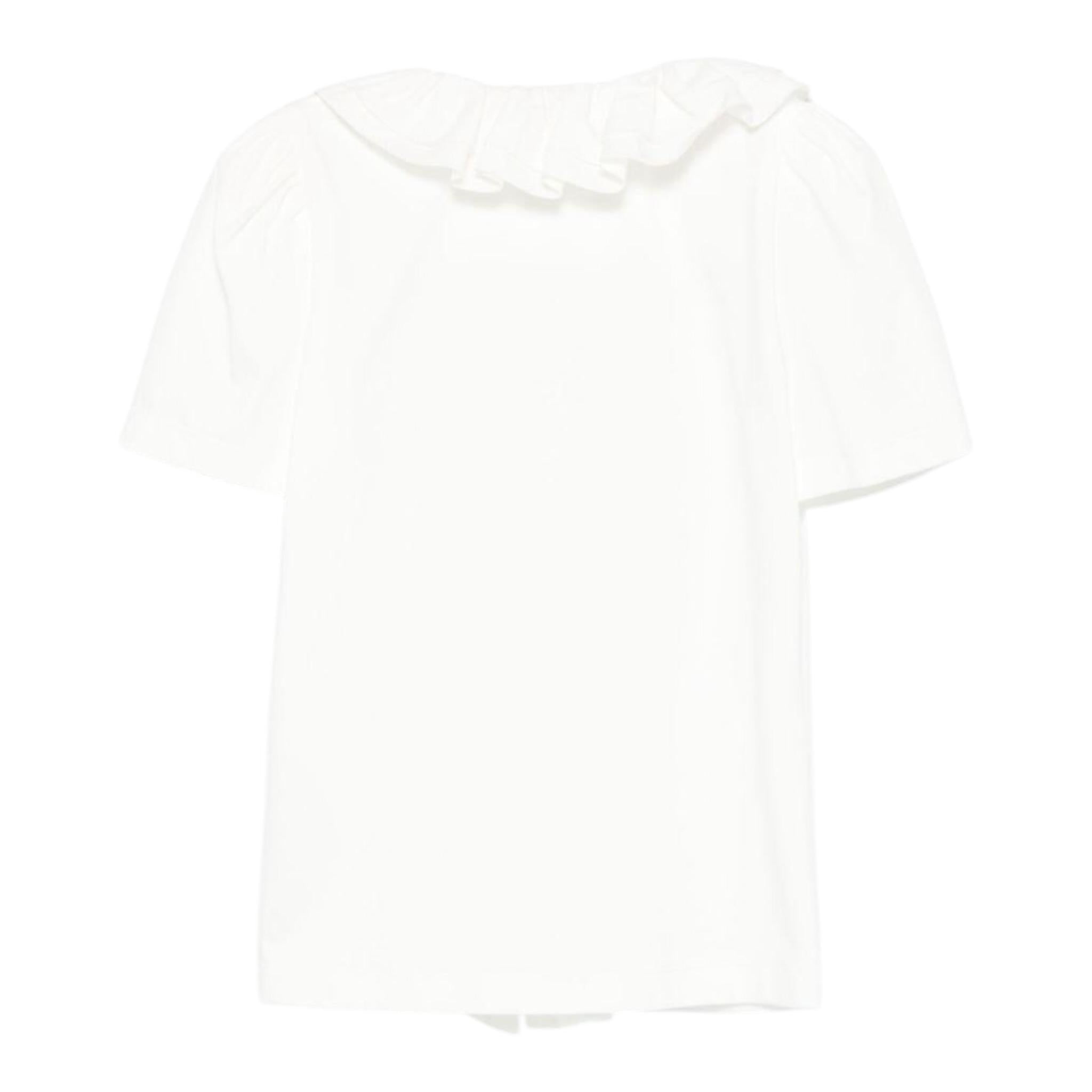 Monnalisa Camicia Tinta Unita con Colletto per Bambina 17EPAT BIANCO MONNALISA 