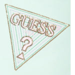 Guess T-Shirt Tinta Unita con Stampa E Paillettes per Neonata K5GI12K6YW4X VERDE ACQUA GUESS 