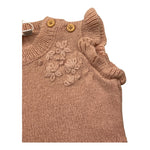 NAME.IT gilet girocollo tinta unita con ricami Rosa per Neonata 13220999 ROSA NAME.IT 