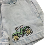 Stella Mccartney Short In Denim Tinta Unita con Girovita Regolabile per Bambina TW6A09 AZZURRO STELLA McCARTNEY 