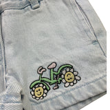 Stella Mccartney Short In Denim Tinta Unita con Girovita Regolabile per Bambina TW6A09 AZZURRO STELLA McCARTNEY 