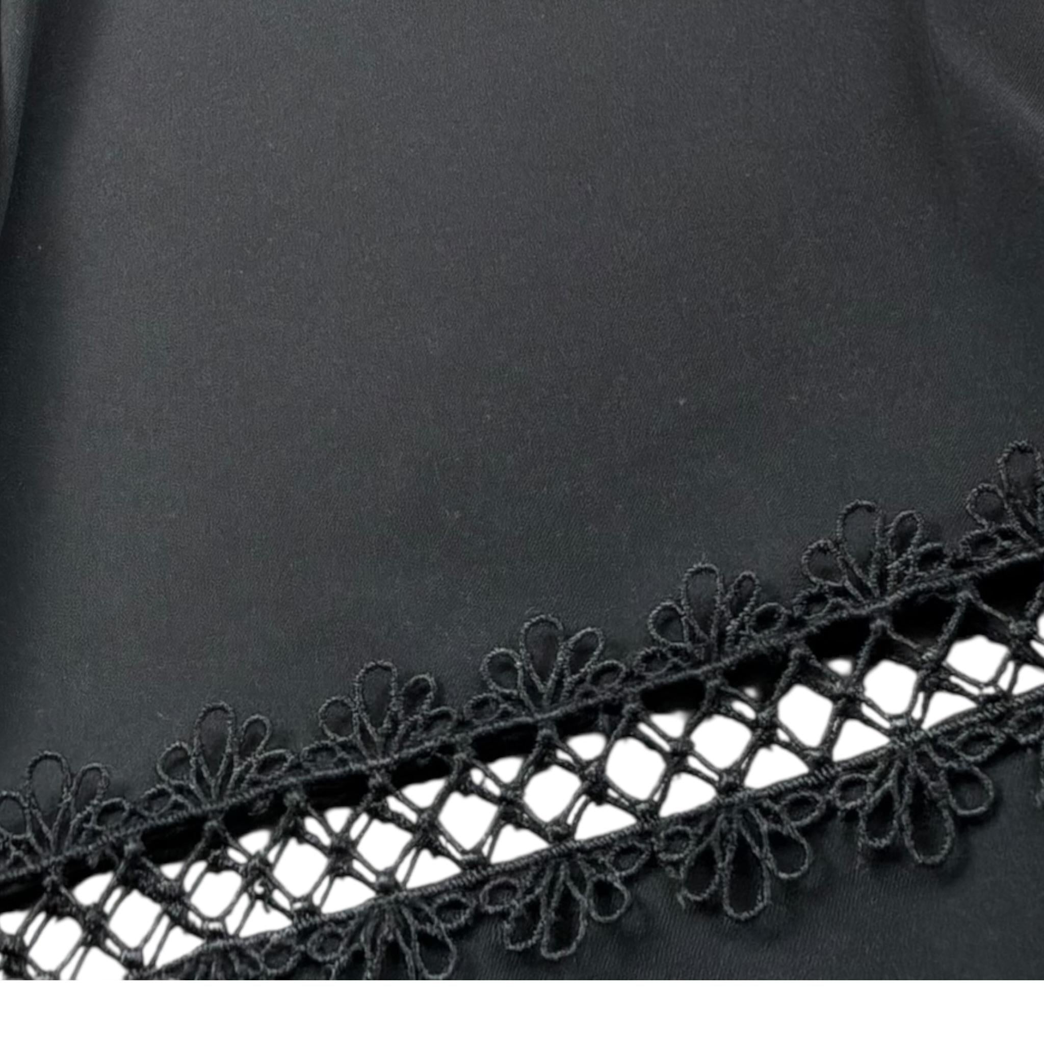 Alice Pi Pantalone Tinta Unita Modello A Palazzo per Bambina 2423 NERO ALICE PI 