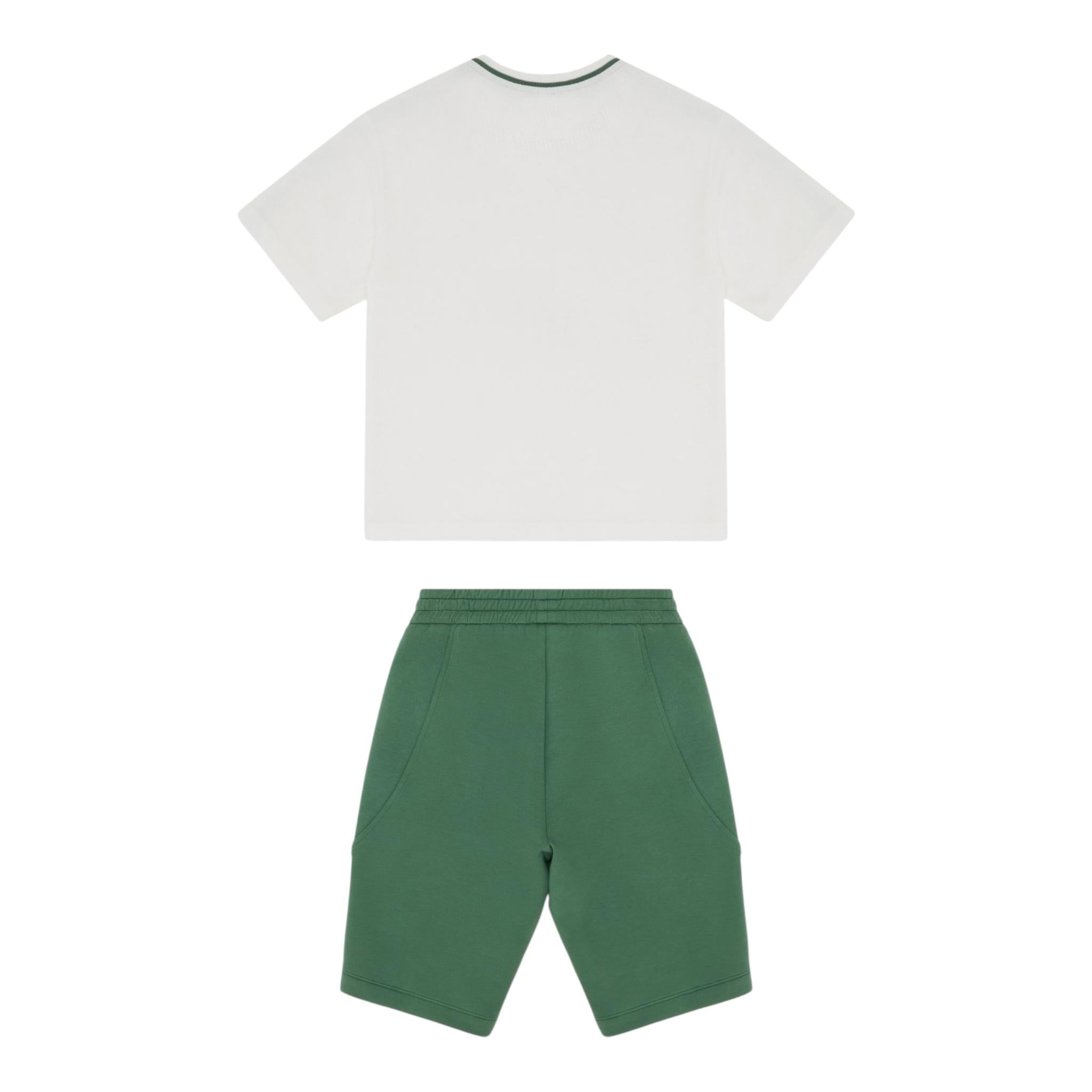 Emporio Armani Completo 2 Pezzi T-Shirt-Bermuda per Bambino EB000150 BIANCO/VERDE EMPORIO ARMANI 