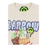 Barrow Kids T-Shirt Girocollo Tinta Unita con Stampa per Bambino S5BKJUTH065 PANNA BARROW KIDS 