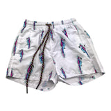 Nosbeachwear Costume Modello Boxer Tinta Unita con Stampa per Bambino P23B BIANCO NOSBEACHWEAR 
