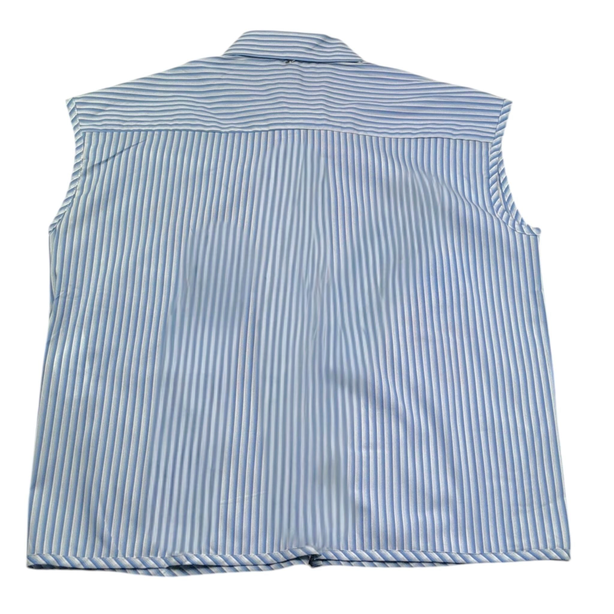 Dixie Camicia Bicolore con Fantasia A Righe per Bambina CC55271G64 BIANCO/BLU DIXIE 