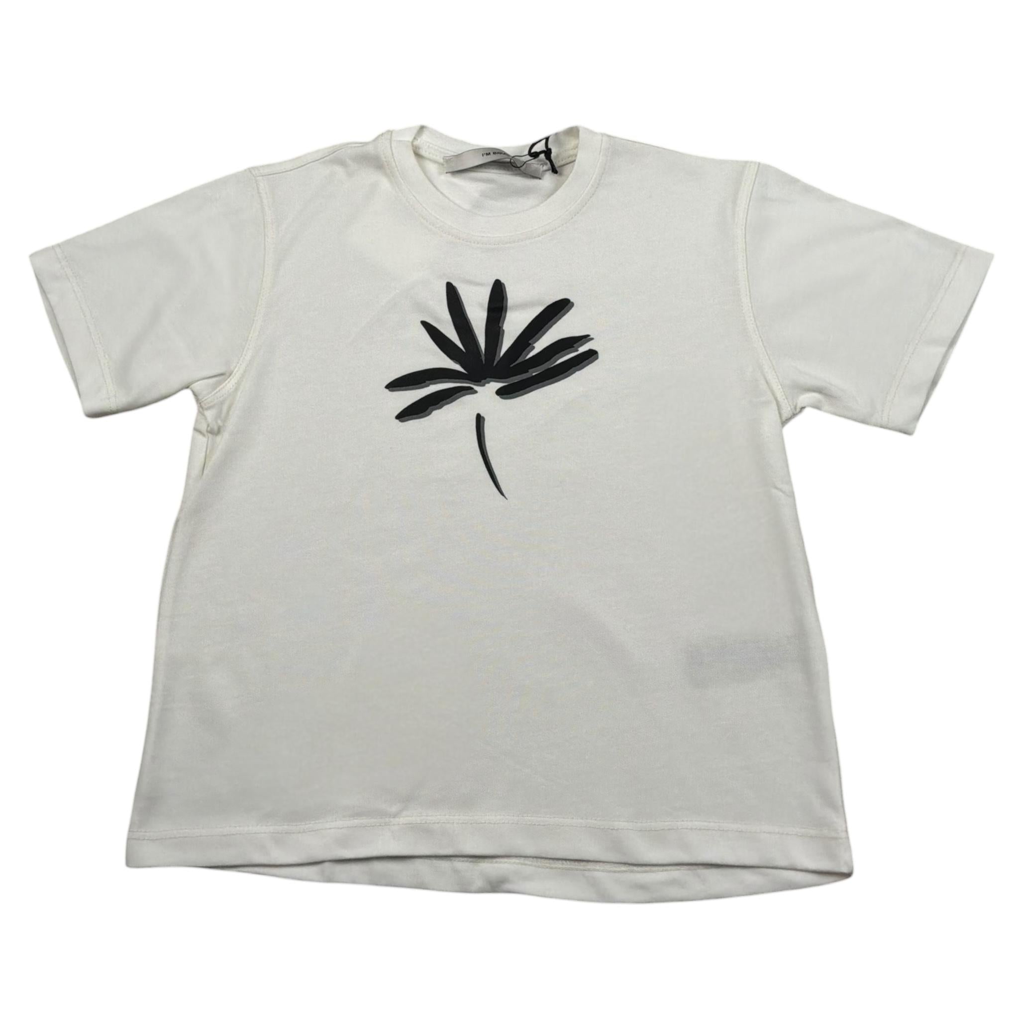 I'M Brian T-Shirt Girocollo Tinta Unita con Stampa per Neonato TS3325J BIANCO I'M BRIAN 