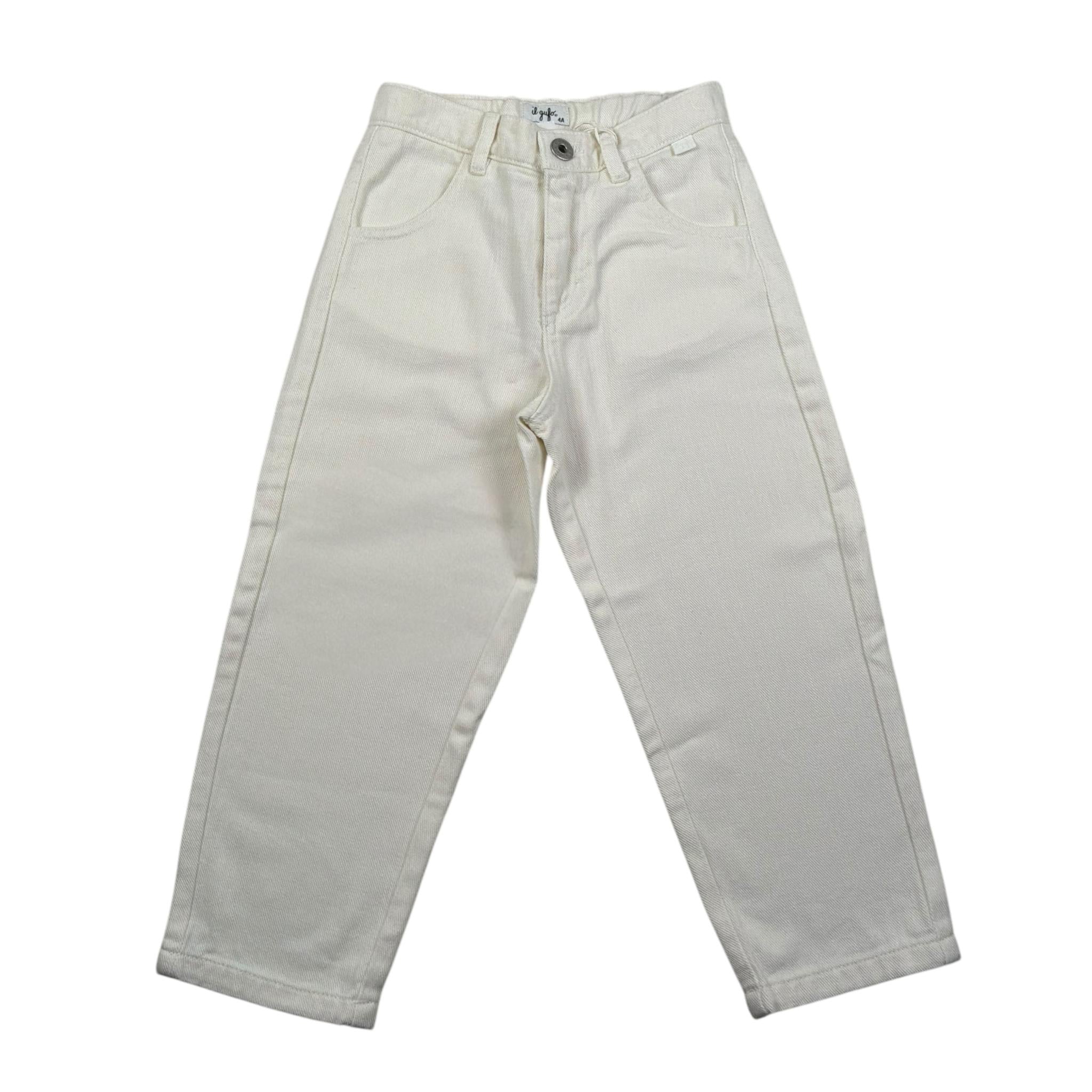 Il Gufo Jeans Tinta Unita con Girovita Regolabile per Bambino P25PL429J0044 PANNA IL GUFO 
