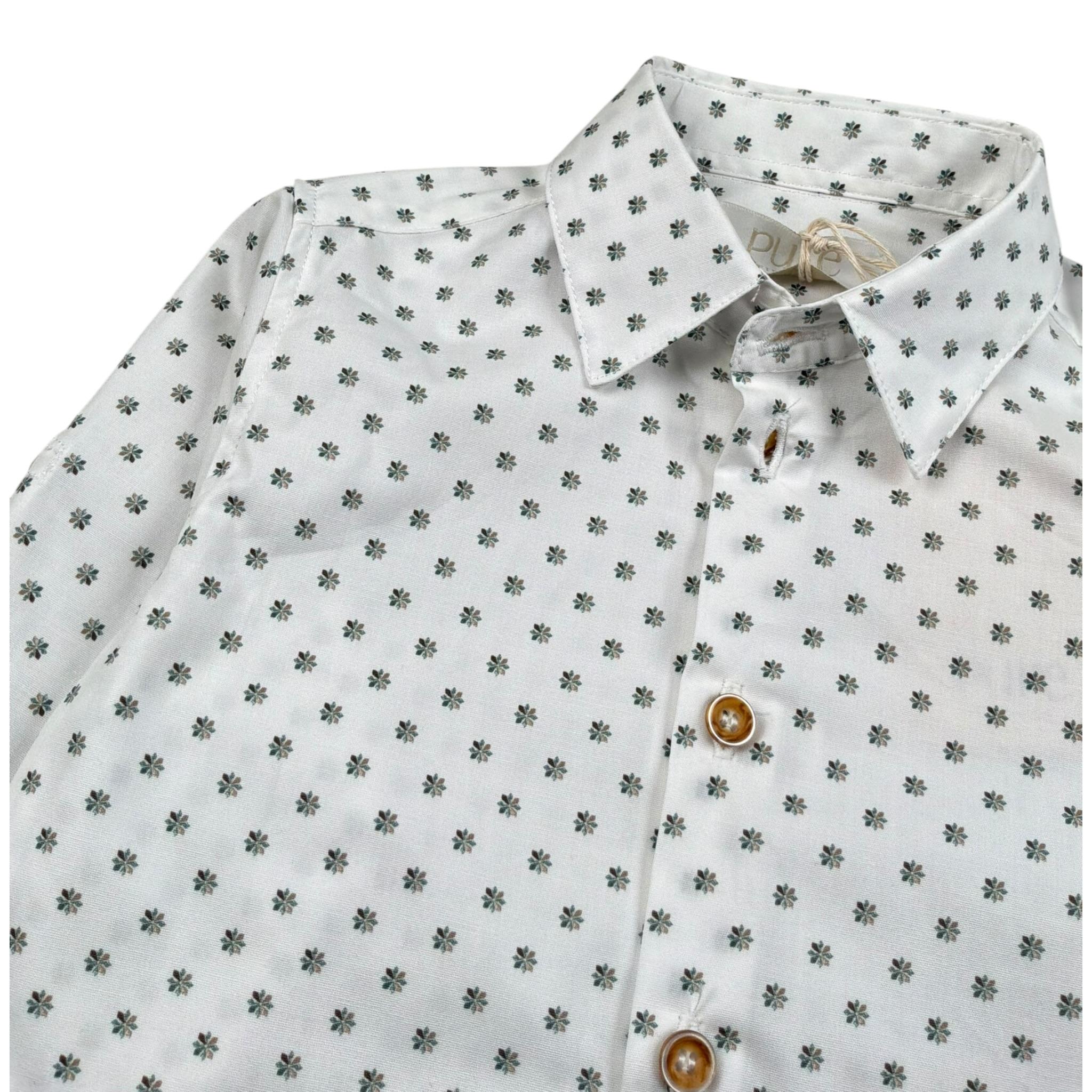 Pure Firenze Camicia Manica Lunga Fantasia A Righe Bianco per Neonato PC03177X BIANCO PURE FIRENZE 